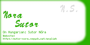 nora sutor business card